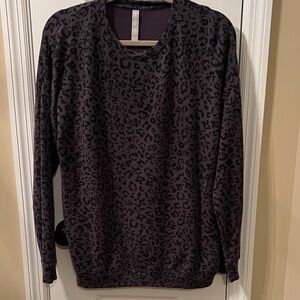 Athleta purple and black Leopard Print soft sweatshirt. S.